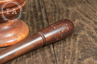 19th Century Turned Wood Apothecary Mortar & Pestle