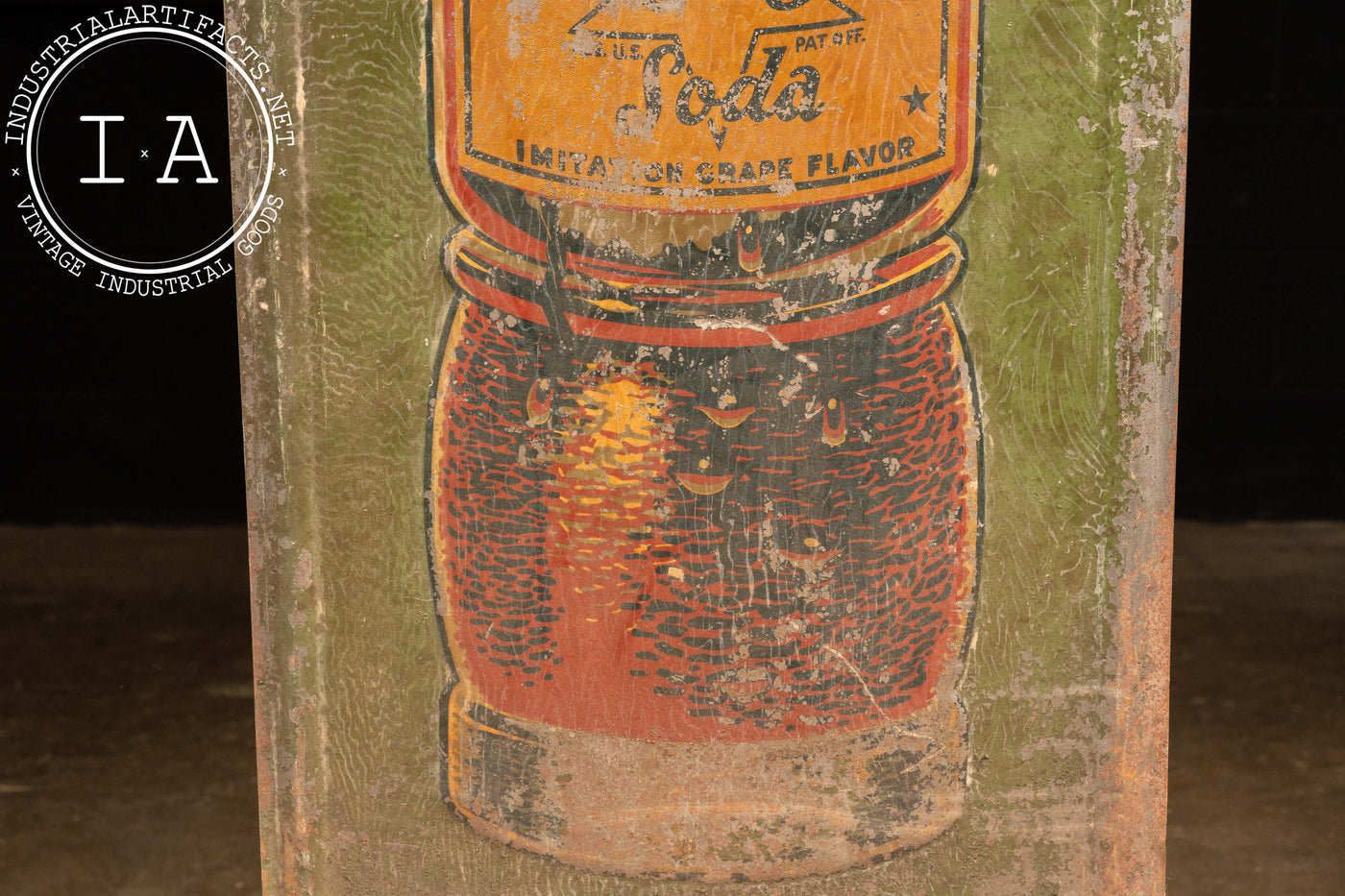 Antique Embossed Painted Tin Advertising Sign