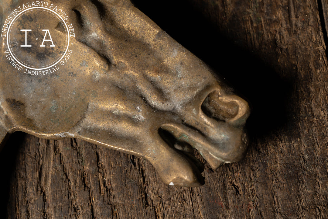 Vintage Cast Brass Horse Head Ashtray – Industrial Artifacts