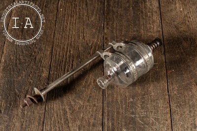 Vintage Industrial Glass "LIQUIDON" Soap Dispenser by IS-Soap Mfg.