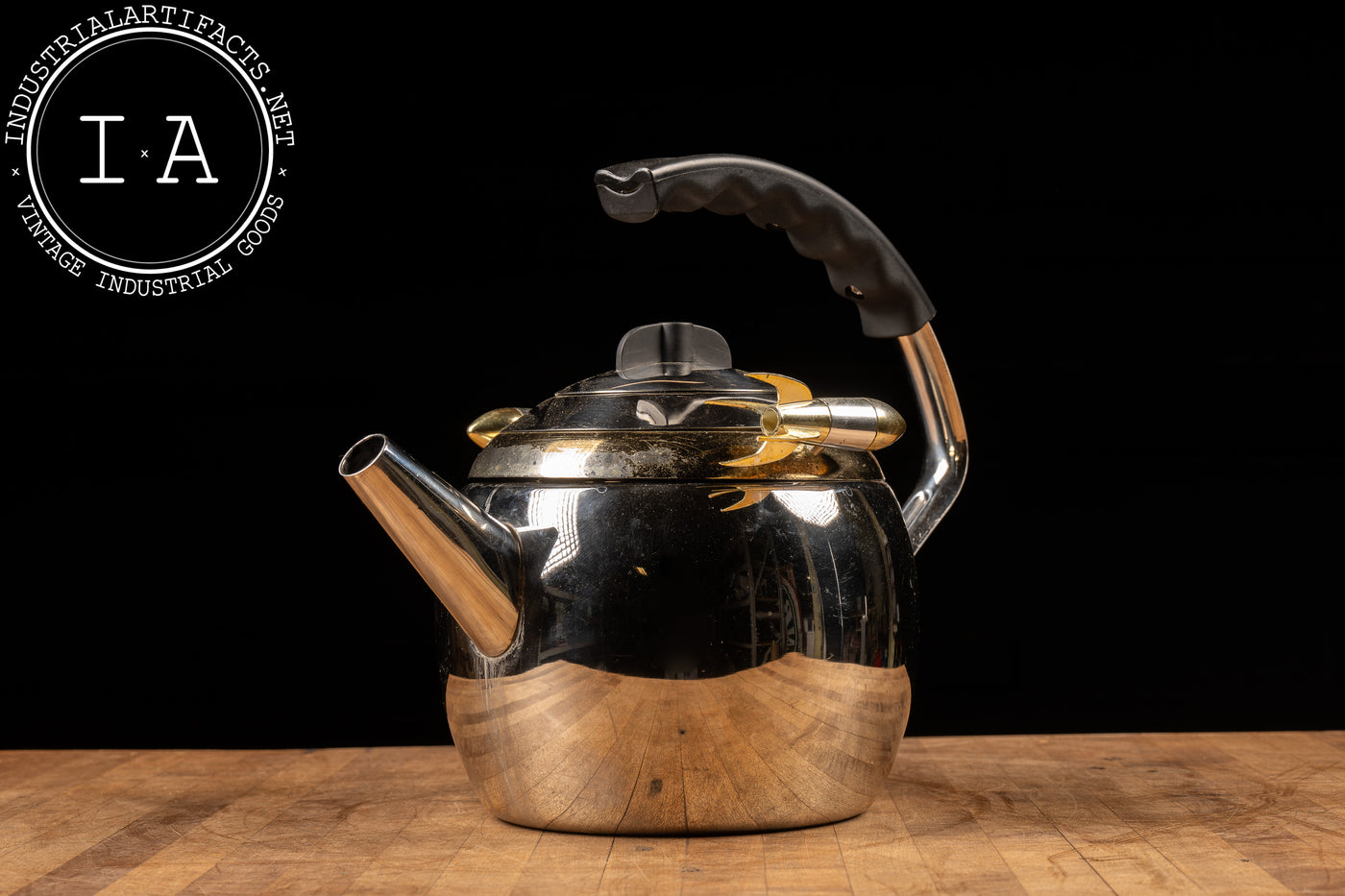 Contemporary Space Age Stainless Steel Tea Kettle