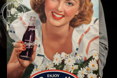 Vintage Grapette Cardboard Standee Sign