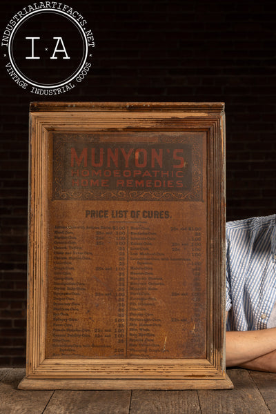 Late 19th Century Munyons Homeopathic Remedies Apothecary Cabinet