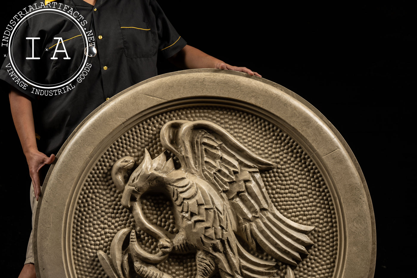 Massive Mid-Century Mexican National Emblem Architectural Medallion