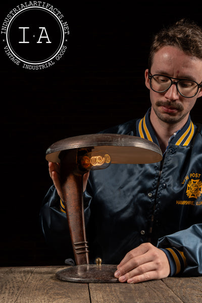 c. 1930 Faries Eye-Saver Cobra Table Lamp