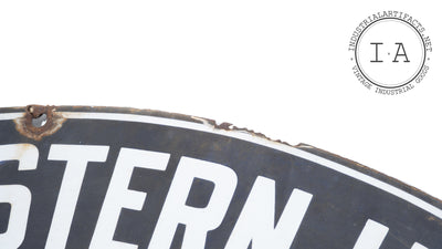 Original Double Sided Porcelain Western Union Telegraph Sign