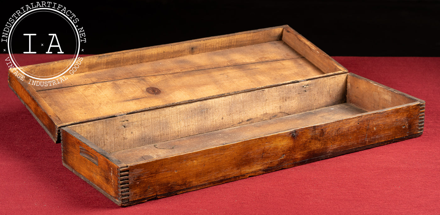 Antique Wooden Box-Joint Storage Case