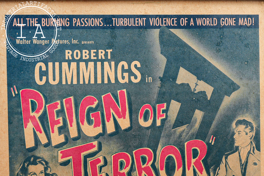 Framed Duotone "Reign of Terror" Movie Poster, 1949