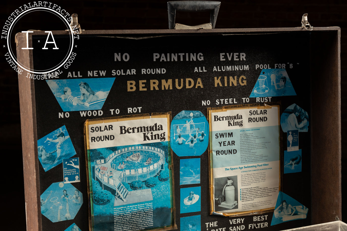 Vintage Bermuda King "84" Salesman’s Sample Pool Display in Case