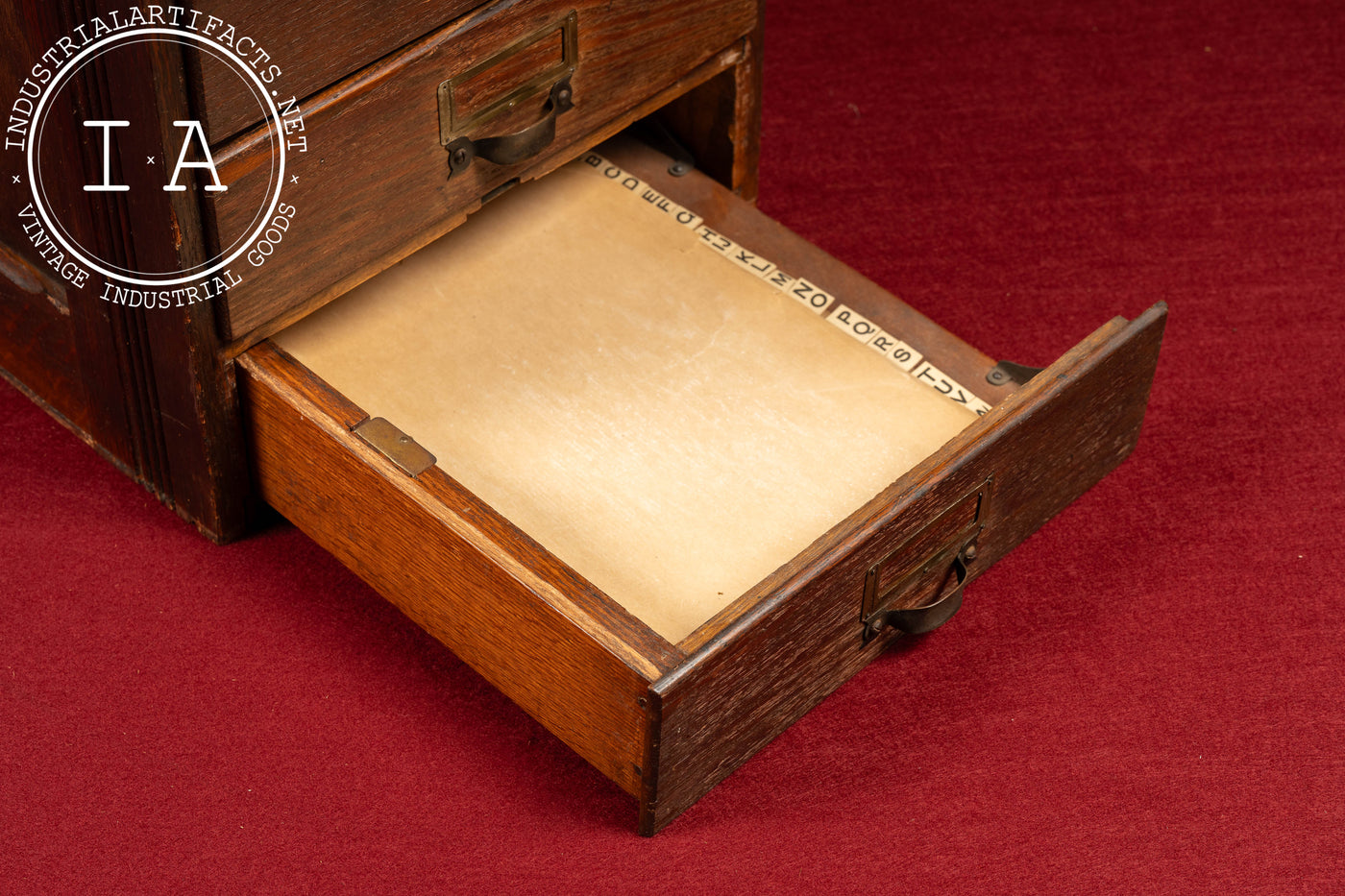 Late 19th Century "Rival" Wooden Desktop Document Cabinet by A. B. Dick