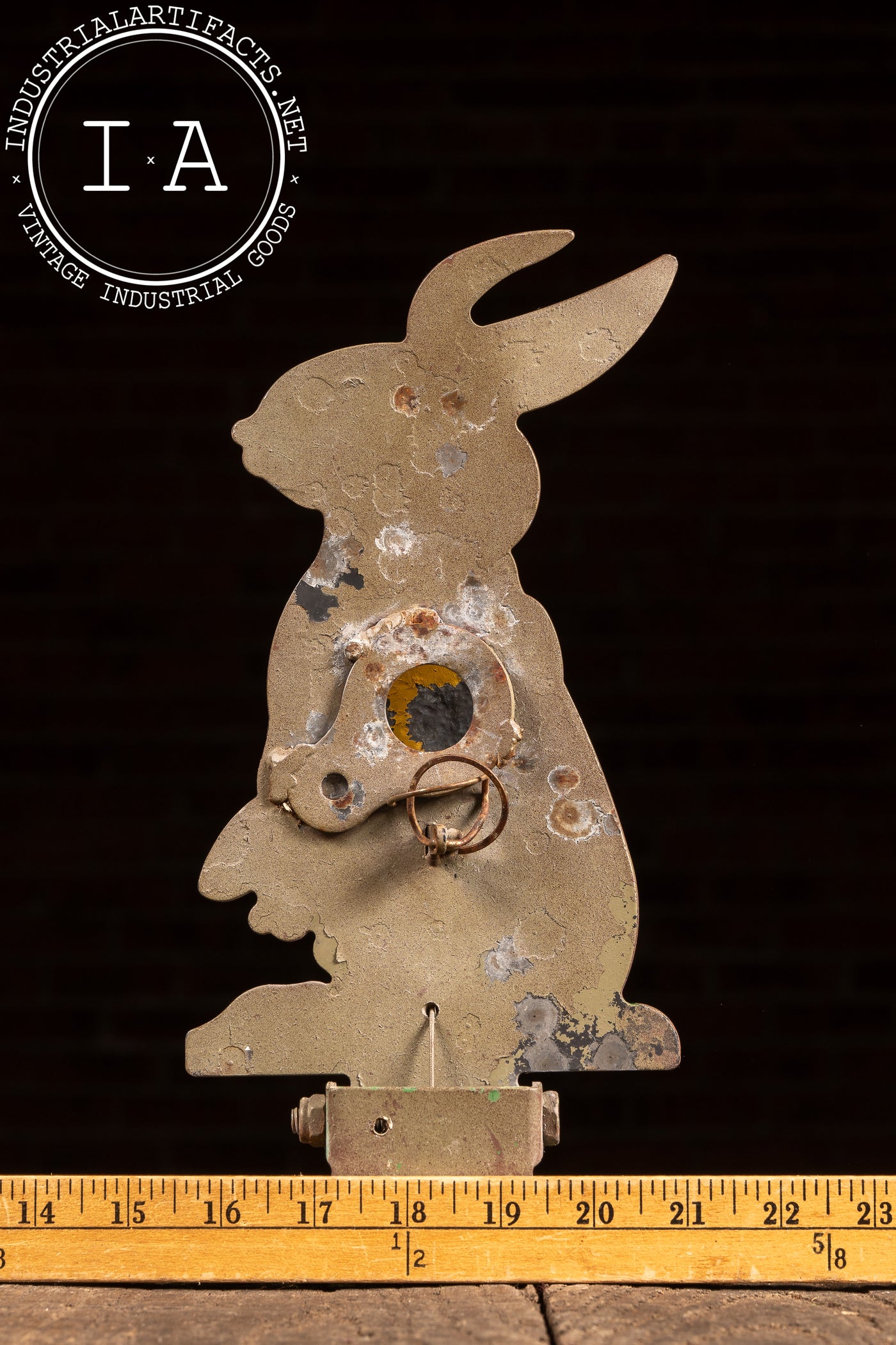 Vintage Steel Rabbit-Form Shooting Gallery Target – Industrial Artifacts