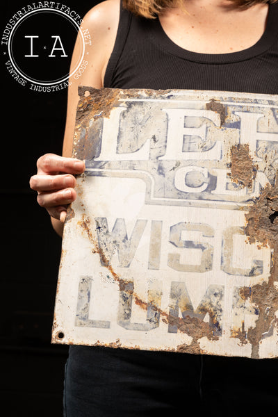 Lehigh Cement/Wisconsin Lumber Co. Porcelain Sign