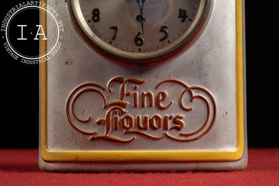 Vintage Old Mr. Boston Figural Bottle Advertising Clock