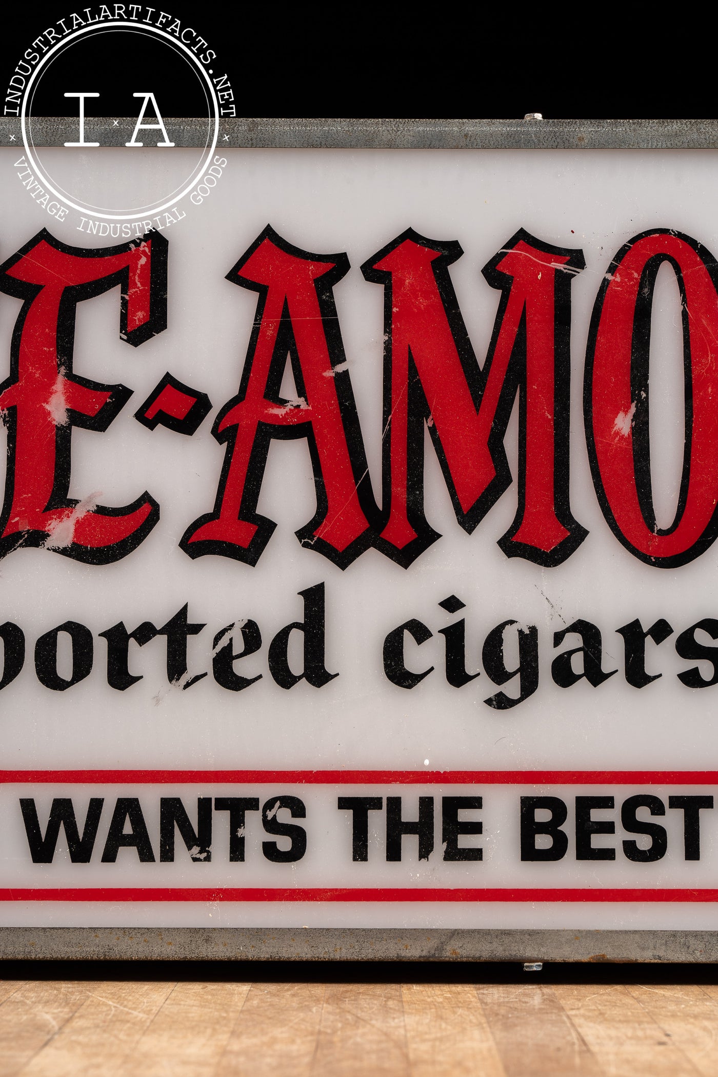 Vintage Te-Amo Cigars Lighted Advertising Clock