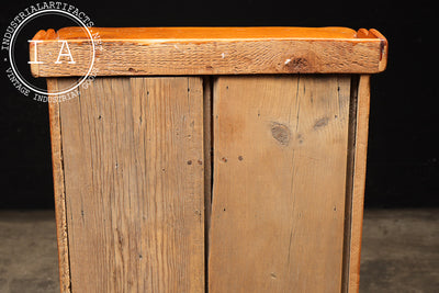 Antique Rustic Pine One-Door Cabinet
