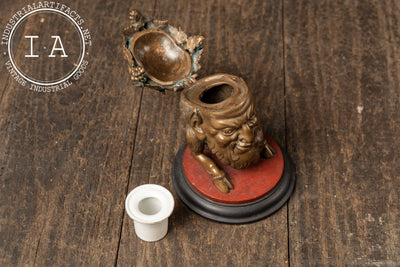 Late 19th Century Figural Roman-Inspired Satyr Inkwell