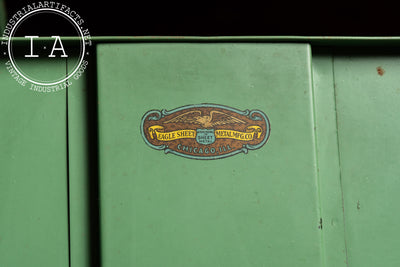Vintage Industrial Metal Cabinet by Eagle Sheet Metal Mfg. in Green