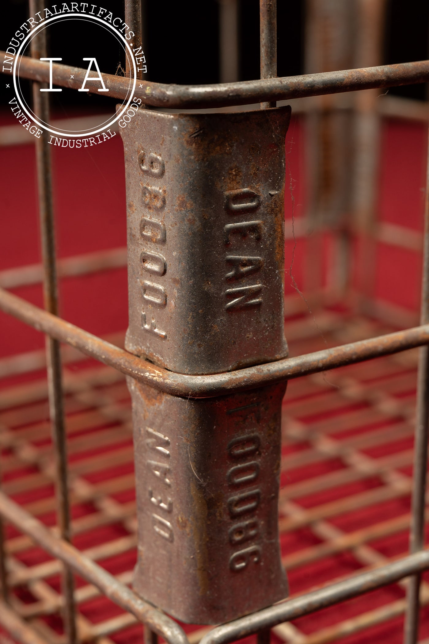 Vintage Dean Foods Wire Frame Crate