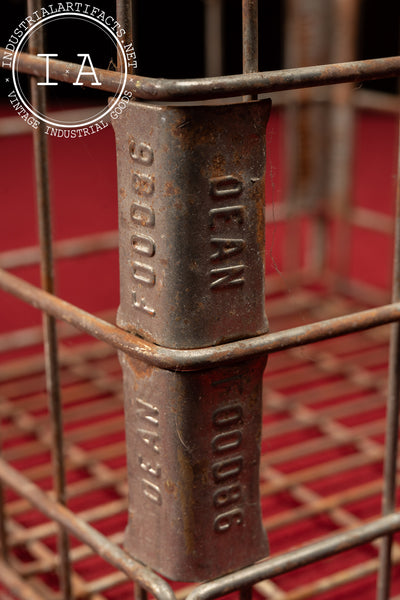 Vintage Dean Foods Wire Frame Crate
