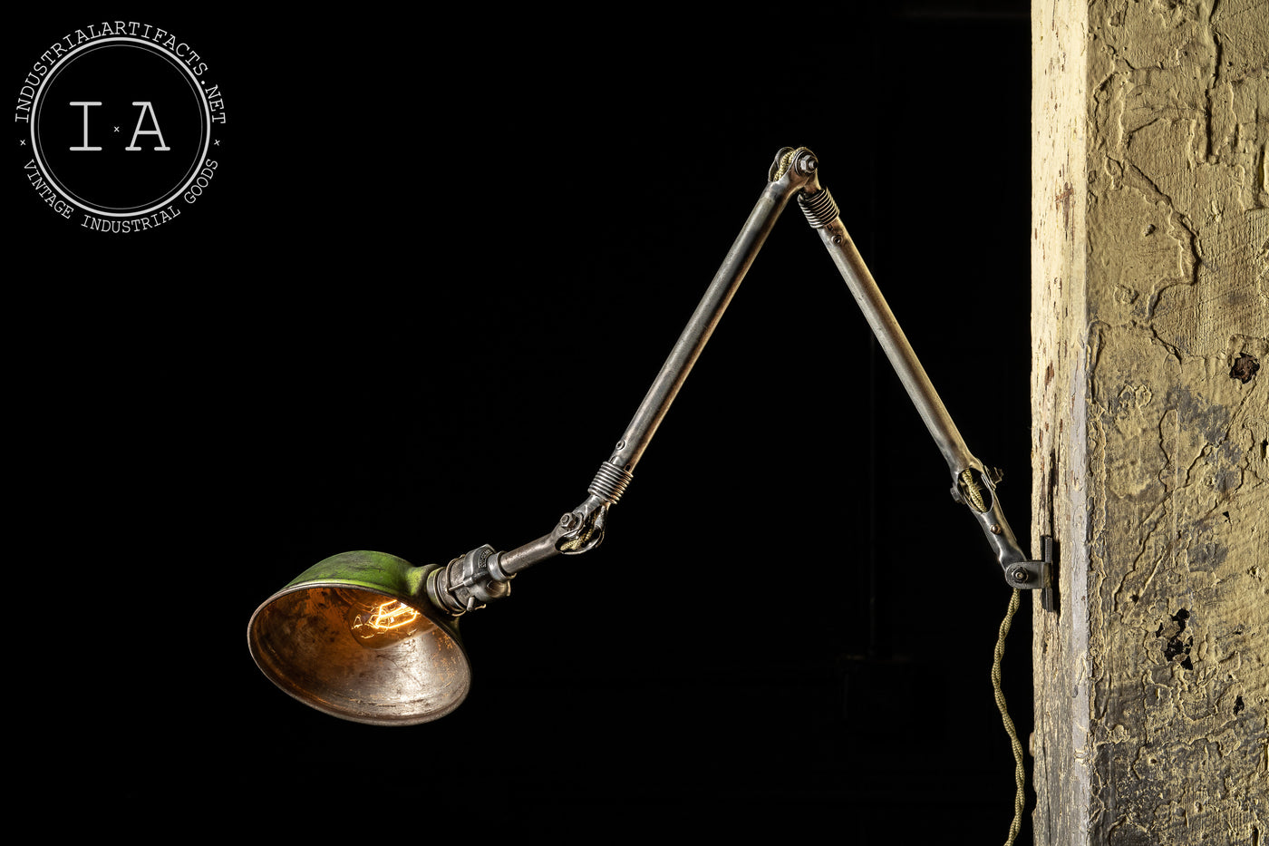 Vintage Articulated Industrial Lamp by Ajusco