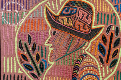 Framed Kuna Mola Mesoamerican Textile Art