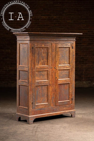 Mid-19th Century Painted Pine Cupboard