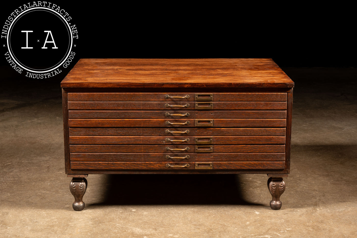 Early 20th Century Single Stack Wooden Flat File