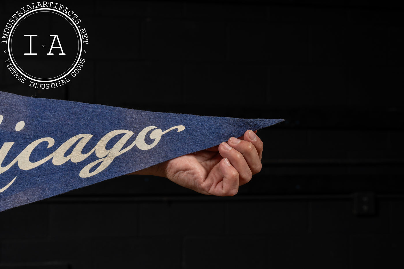 Vintage "Souvenir Chicago" Pennant Flag