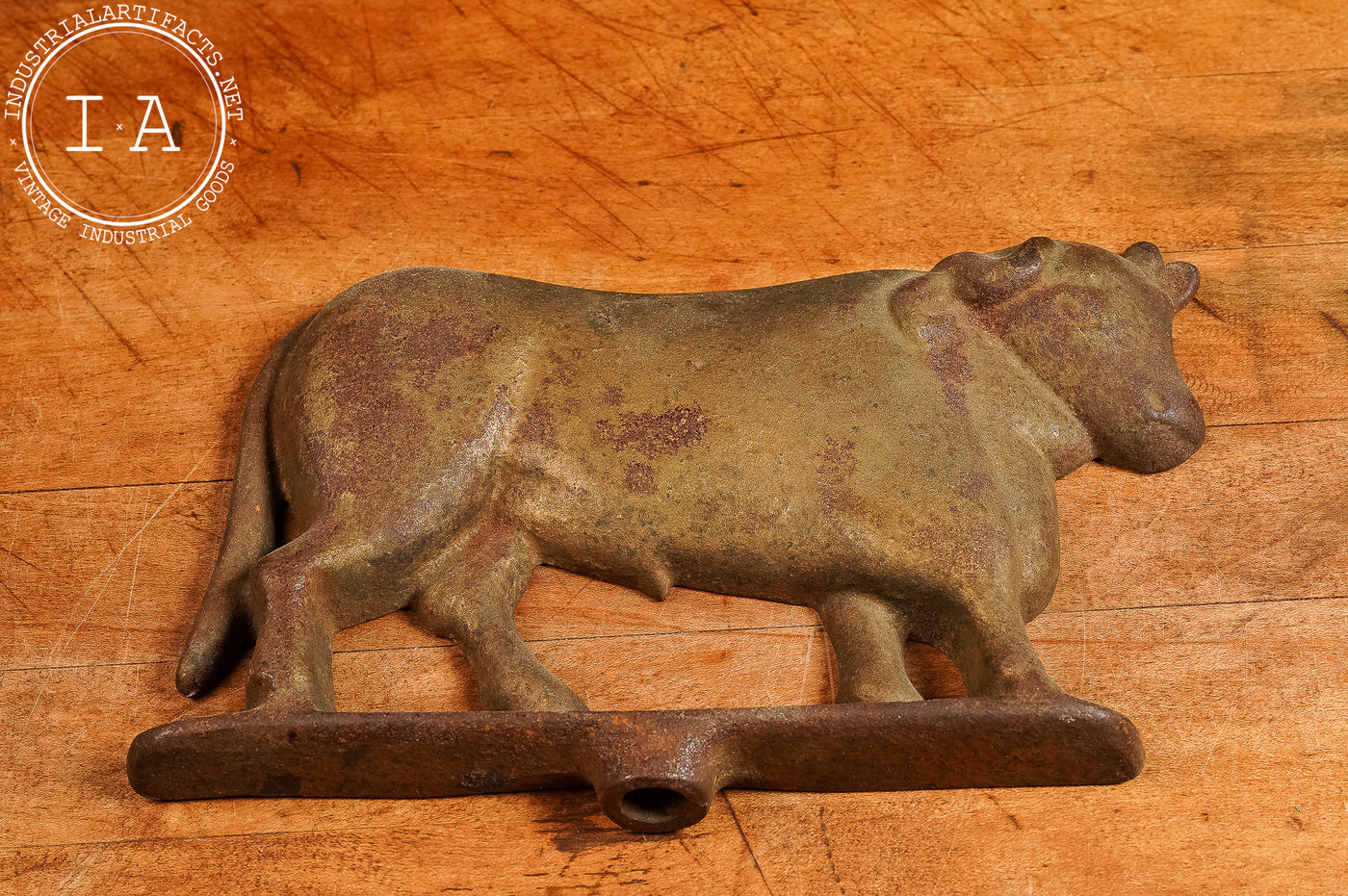 c. 1880s Butchers Rack Crest Sign Crown