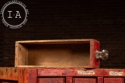 c. 1950 Shop-Made Hercules Explosives Small Parts Cabinet