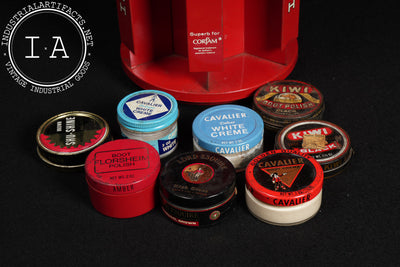 Vintage Revolving Boot Polish Display by Kiwi