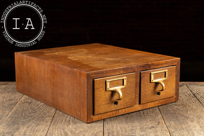 Small Wooden Desktop Card Catalog by Gaylord