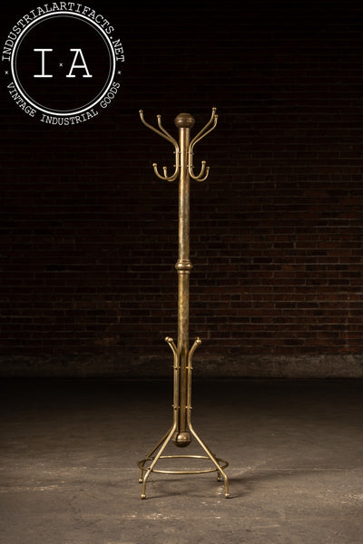 c. 1920 Brass Art Deco Coat Tree