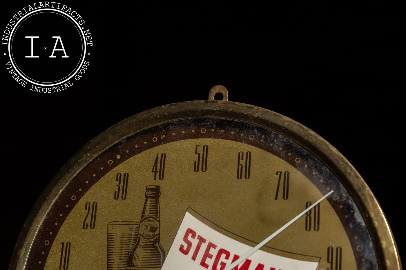 Vintage Stegmaier Beer Round Advertising Thermometer