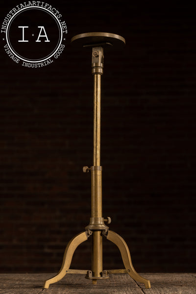 Vintage Adjustable Brass Mercantile Display Stand