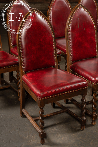 Set of Nine Gothic Revival Dining Chairs