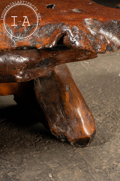 Vintage Redwood Burl Coffee Table
