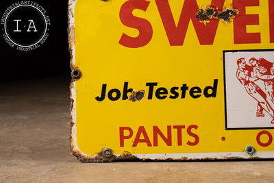 Sweet-Orr Union-Made Workwear Single-Sided Porcelain Sign