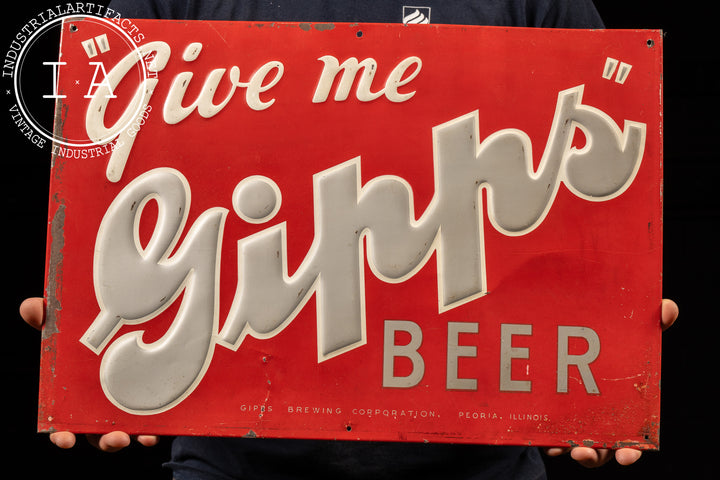 Vintage Gipps Beer Embossed Tin Sign – Industrial Artifacts