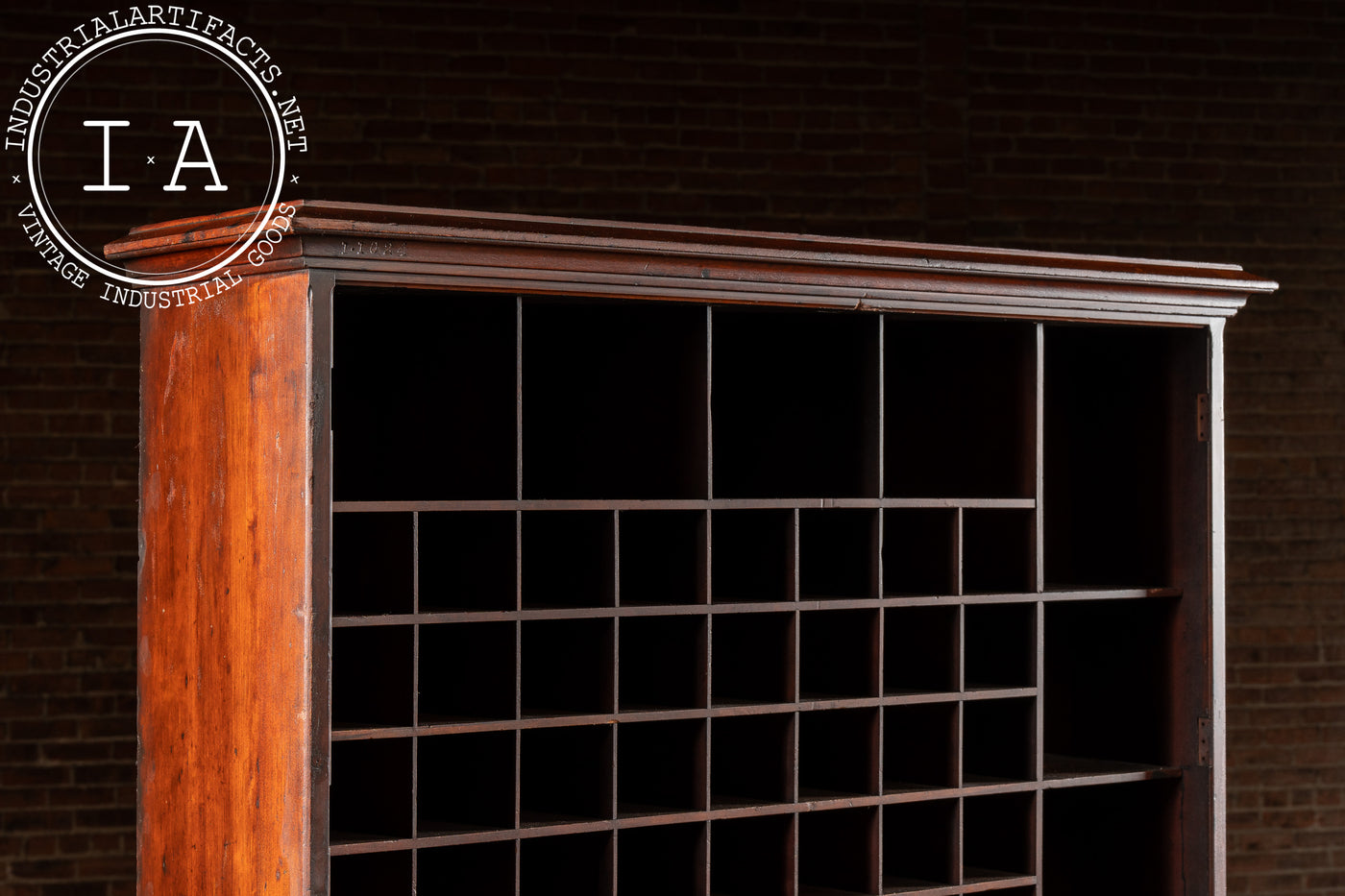 Early 20th Century Oak Mail Sorting Cabinet