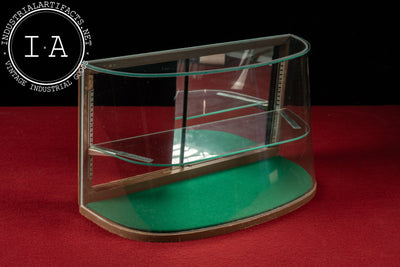 Mid-Century Curved Glass Countertop Display Case