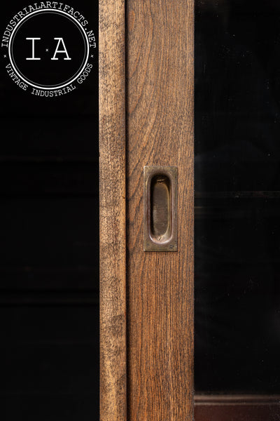 Antique Two-Tier Oak and Glass Display Case