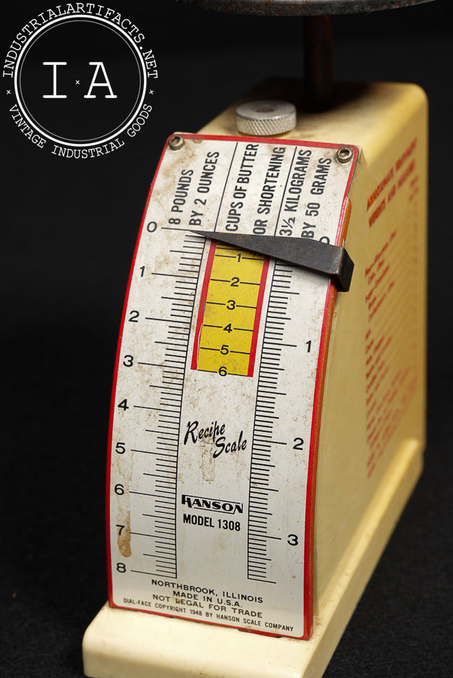 Vintage Model 1308 Recipe Scale By Hanson