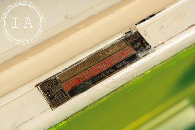 Antique Printer's Cabinet with Light-Safe Viewing Window by Hamilton