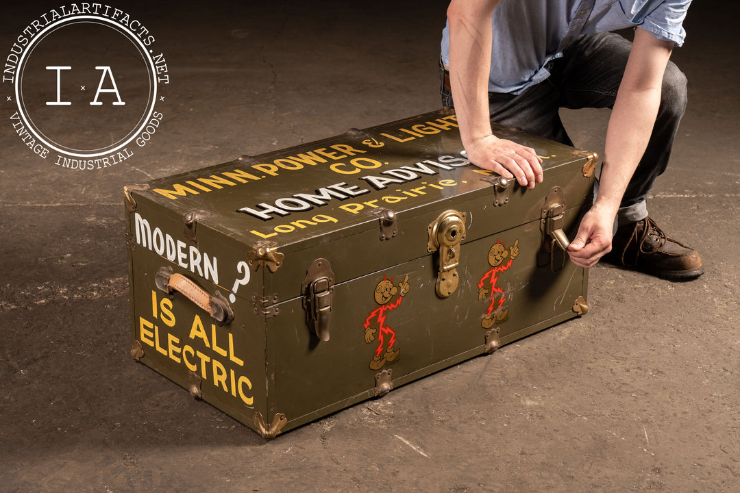 Vintage MP&L Reddy Kilowatt Electric Utility Advertising Chest