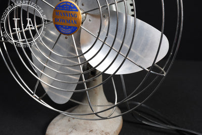 Vintage Model 62 Oscillating Desk Fan by Manning Bowman