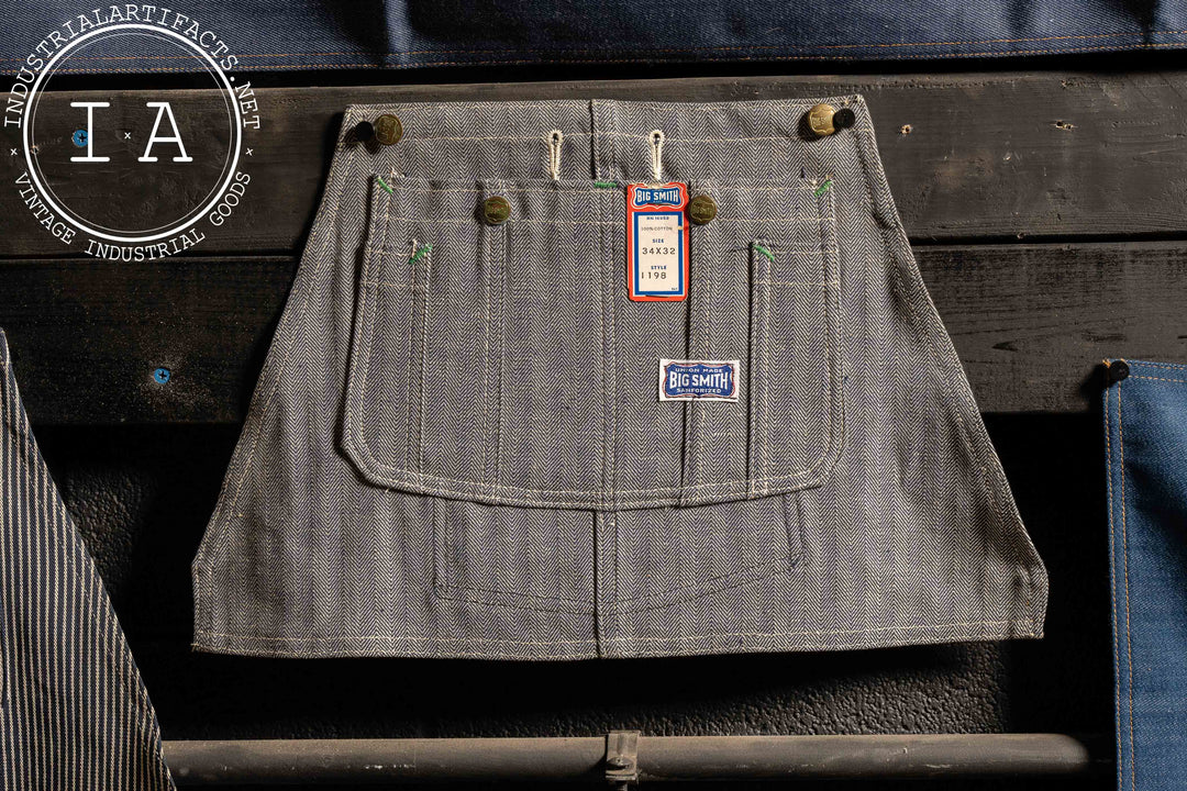 BIG SMITH 
サロペットジーンズ 50年代 黒タグ オーバーオール Big Smith Rigid Denim Bib Overalls Zipper Fly
