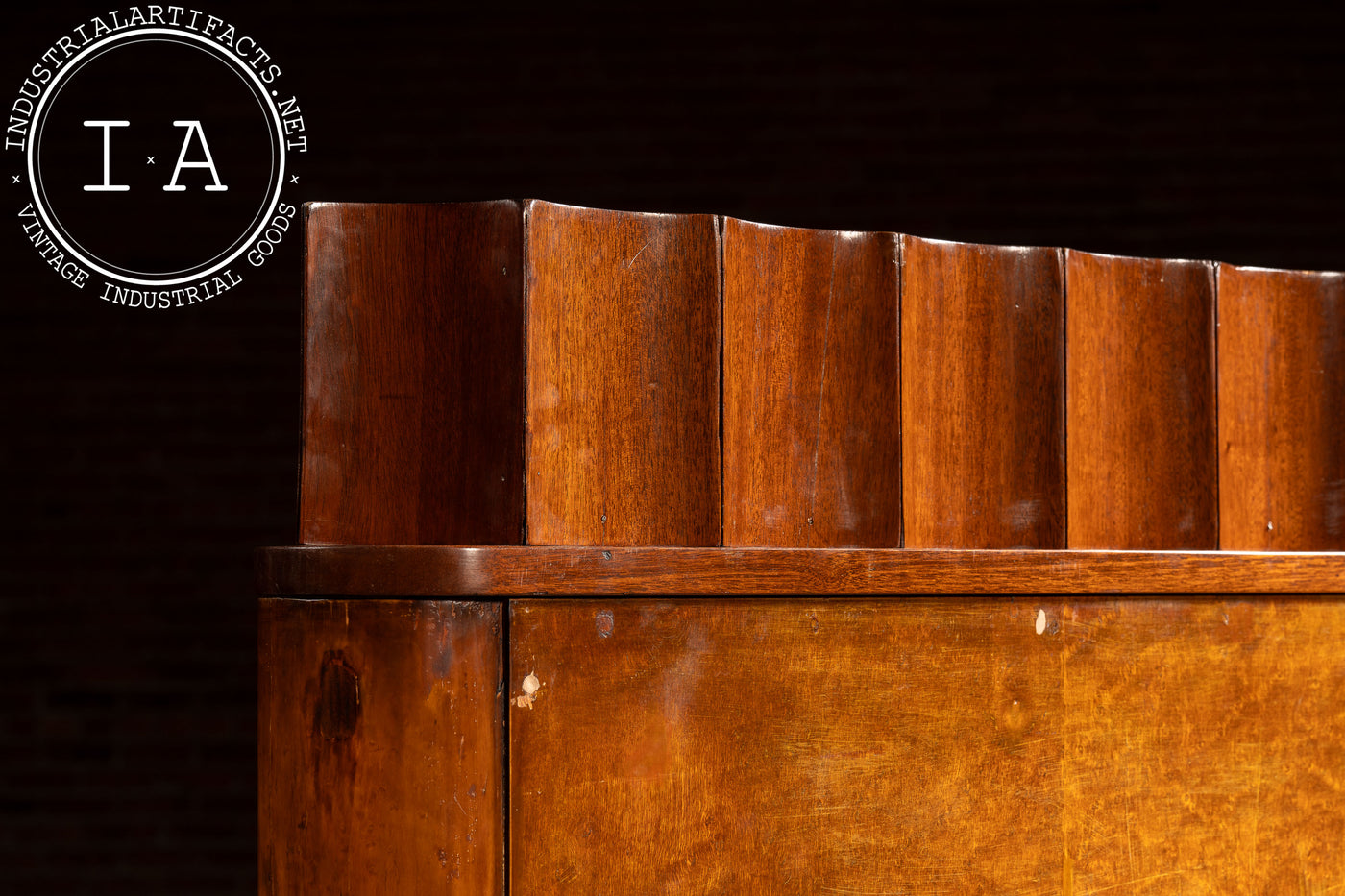 Vintage Art Deco Birdseye Maple Rolling Room Divider
