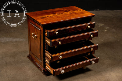 Vintage Wooden Side Table Cabinet