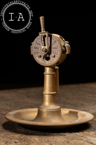 Antique Brass Maritime E.O.T. Figural Cigar Cutter and Ashtray